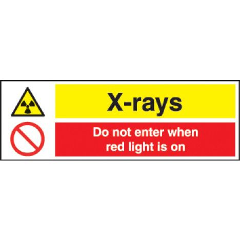 X-rays - do not enter when red light is on 