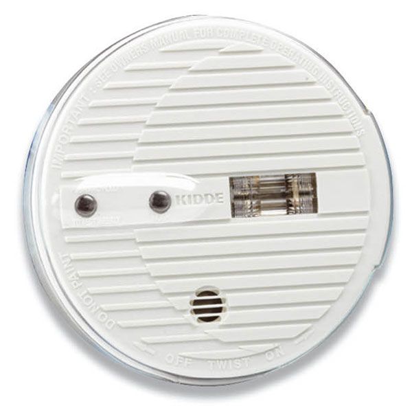 9V Battery Operated Ionisation Smoke Alarm for Hallways with Escape Light - Kidde
