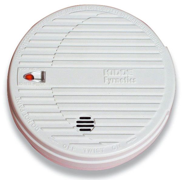 9V Battery Operated Ionisation Smoke Alarm with Hush Button - Kidde