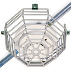 STI Surface Mount Steel Cage Protector 215mm x 108mm Vandal Cage for Smoke, Fire and CO Detectors 